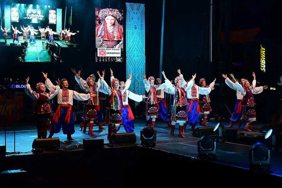 Ukrainian folk dancers on the main stage of the Ukrainian Bloor West Village Festival 2018. Фото: Mykola…