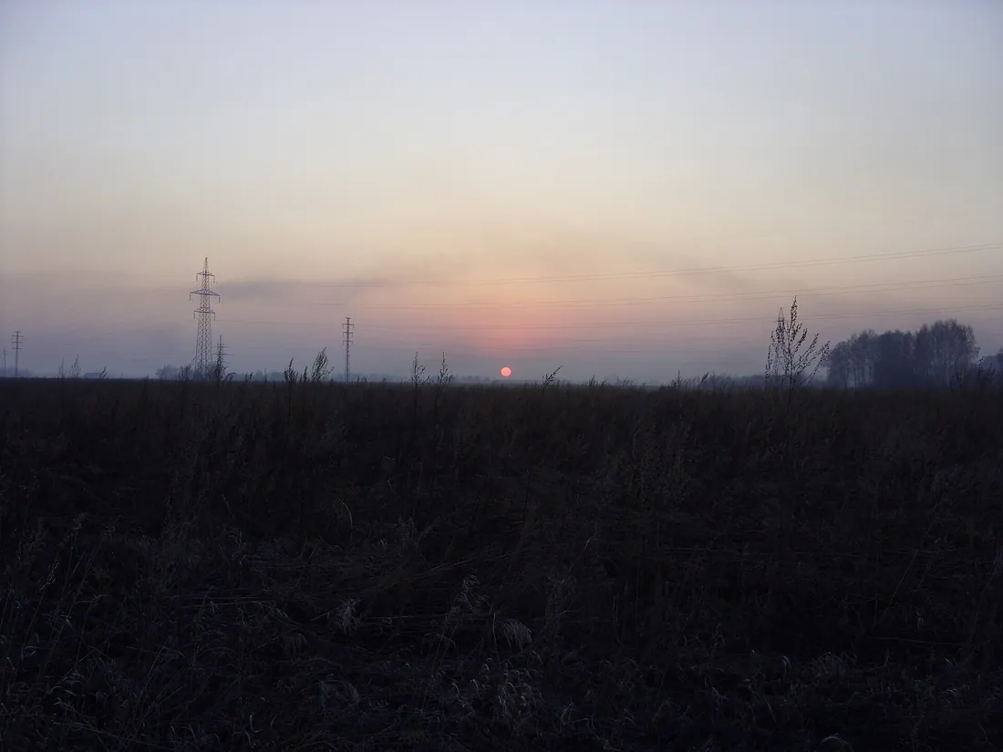 Закат над Новосибирским районом. Фото: Gorovato / CC BY-SA 3.0, via Wikimedia Commons