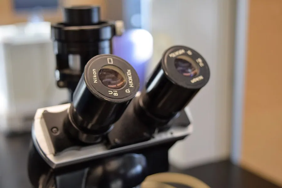 Eyepiece of microscope. Фото: J.N. Eskra / CC BY-SA 4.0, via Wikimedia Commons