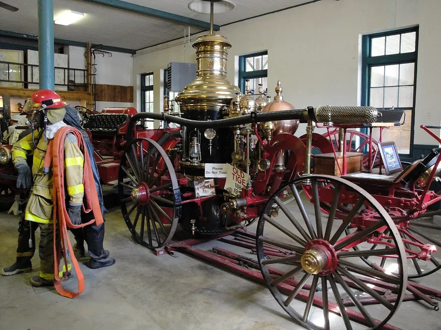 "Old Tige", an 1884-model Ahrens steam-powered fire engine, on display at the Dallas Firefighter's Museum in…