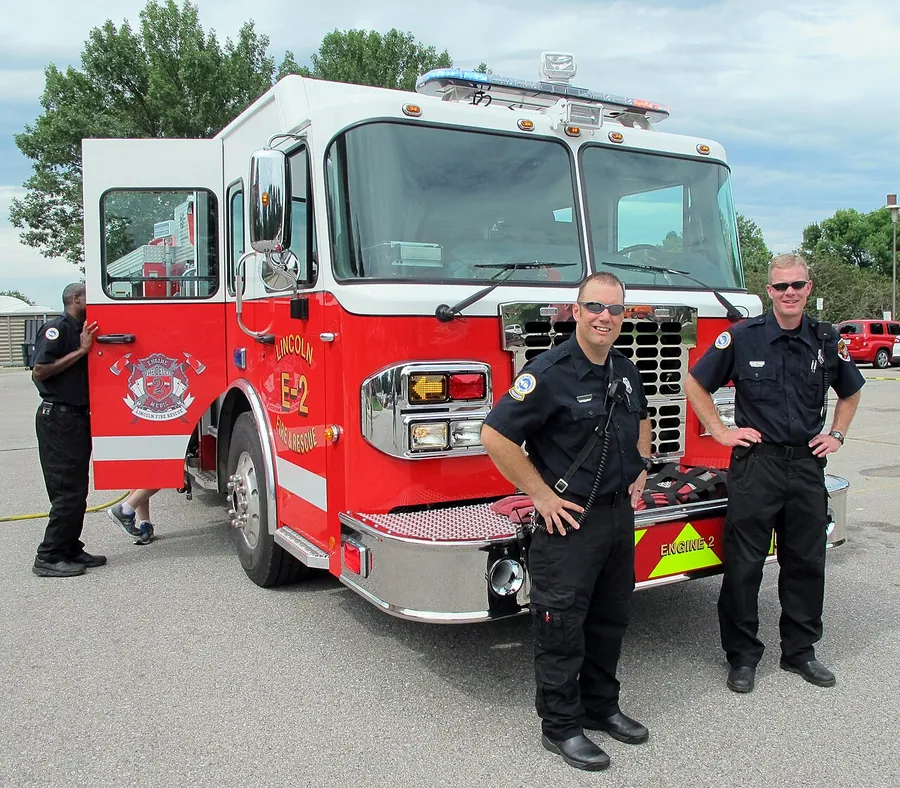 Photo of Lincoln Fire & Rescue Department Engine #2, as seen in the Nebraska Educational Telecommunications…
