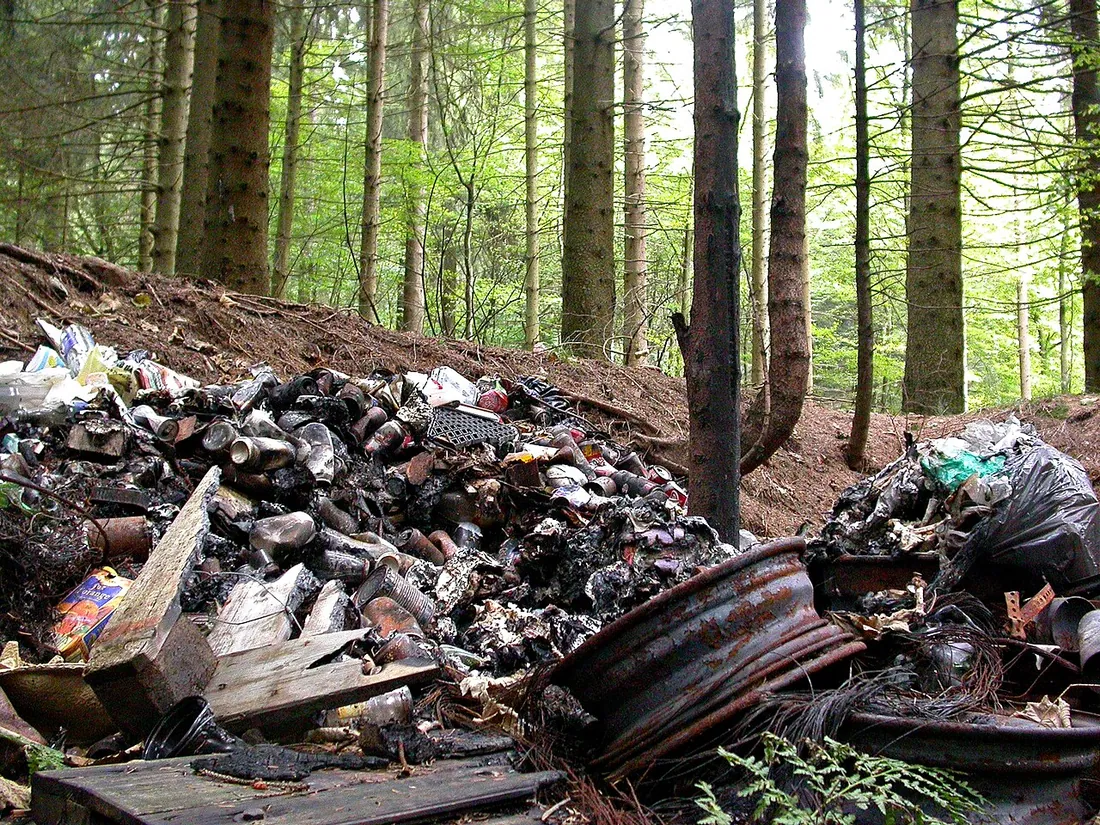 It seems that they tried to burn their waste composed mainly of metallic cans... But even if this is not very…