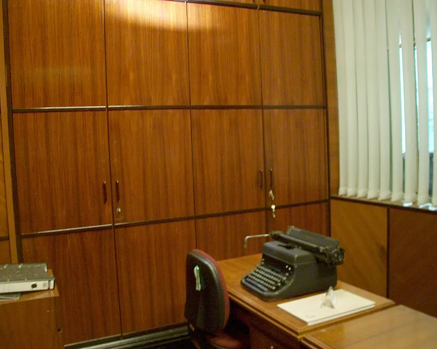 An old Remington typewriter in the anteroom of the Chief Justice's Chambers in the Old Supreme Court…