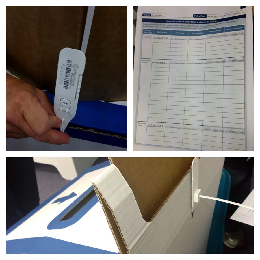 Scrutineering of ballot boxes. Фото: Surturz / CC0, via Wikimedia Commons