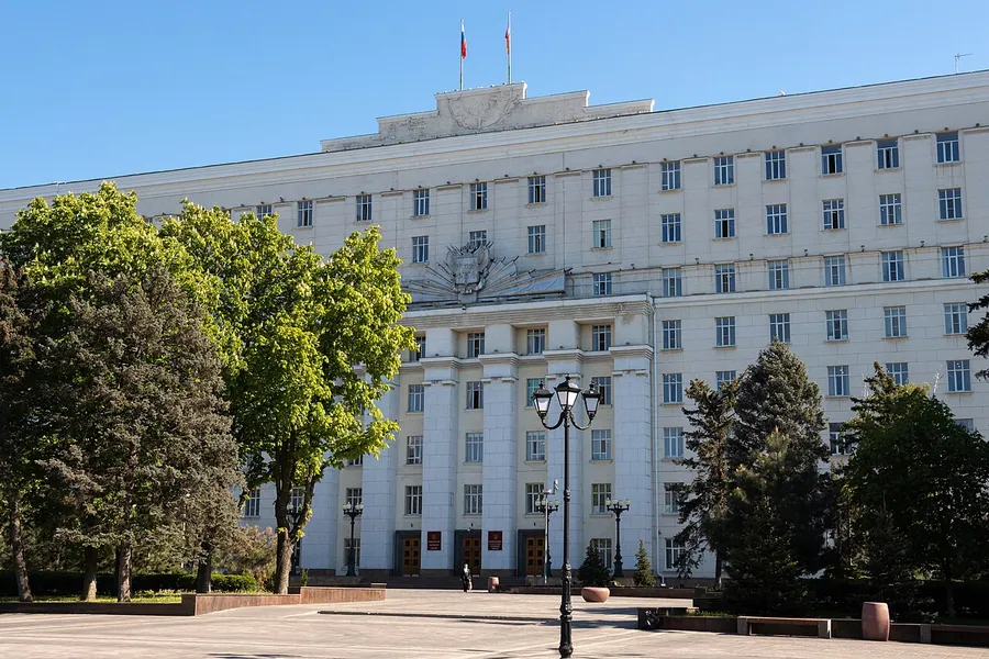 The House of Soviets, Stalinist style, late 1930s. Rostov Oblast Administration Building. Rostov-on-Don…